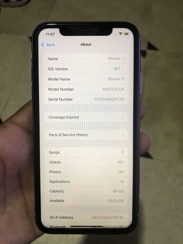 iphone 11 64gb jv 84 health non pta Exchange possible 9