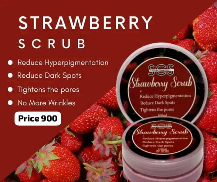 SCS products Strawberry scrub for sale 0