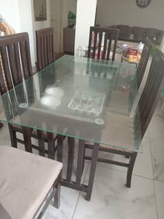 dinning table with 6 chairs