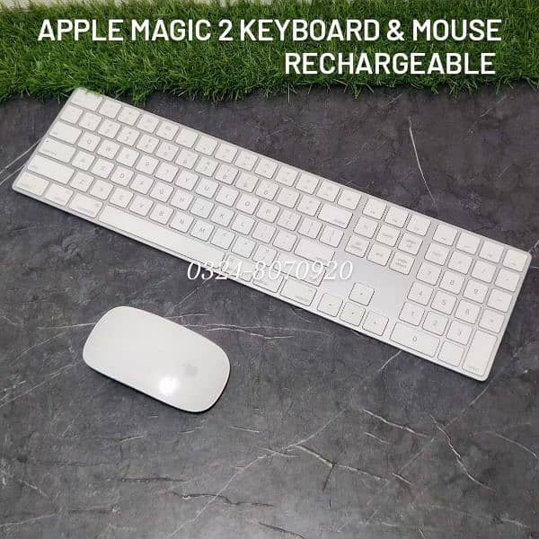 Apple Magic Keyboard & Mouse 1 2 3 Bluetooth Rechargeable Numeric Mini 3