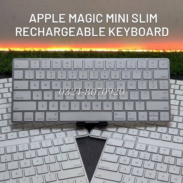 Apple Magic Keyboard & Mouse 1 2 3 Bluetooth Rechargeable Numeric Mini 8