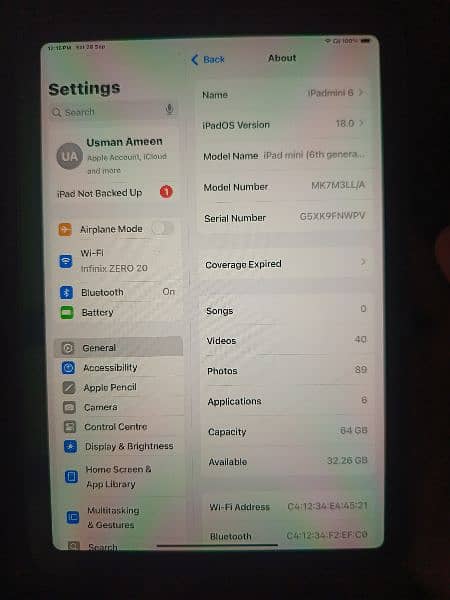 ipad mini 6 with box and charger 10/8 condition 11