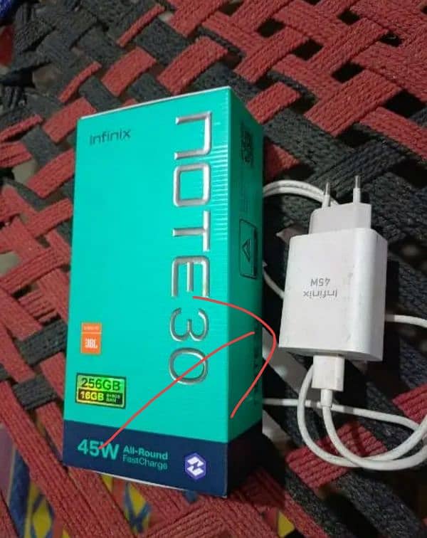 infinix note 30 ka geniune charger 45watt 2