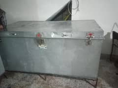 iron trunk 6 feet with stand. .