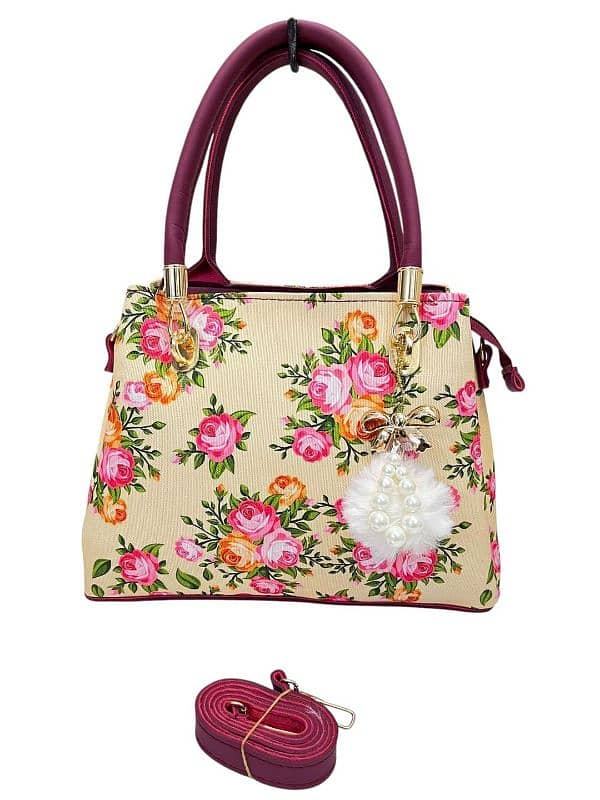 woman's canvas printed shoulder Bag 1