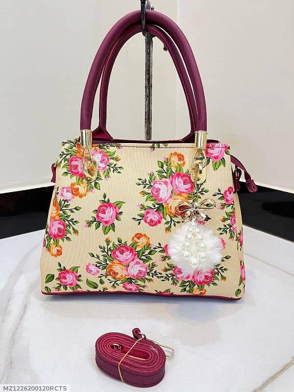 woman's canvas printed shoulder Bag 2