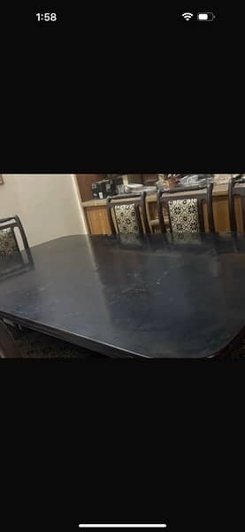 dining table with 8 chairs new poshish | urgent sale 1