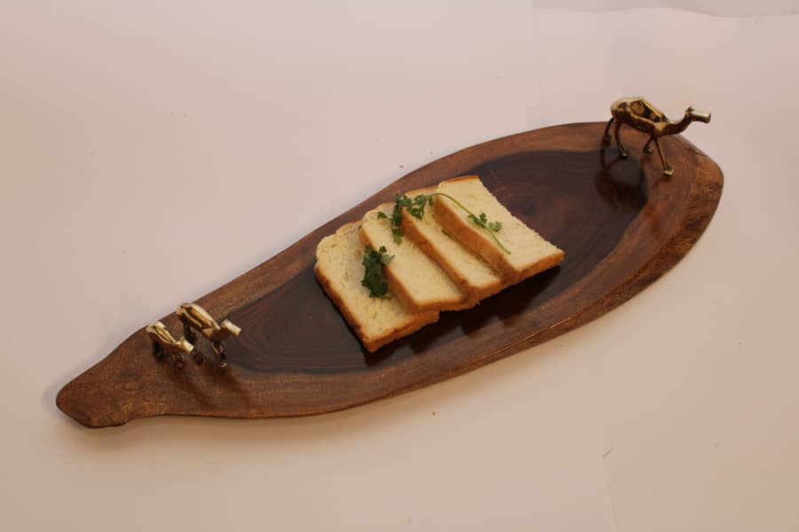 Wooden Tray with Brass Camel Knob/ wooden tray / fancy tray 3