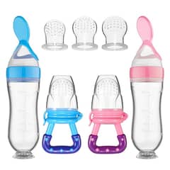 Baby Spoon Feeder Baby Silicone Squeezing Feeding Bottle