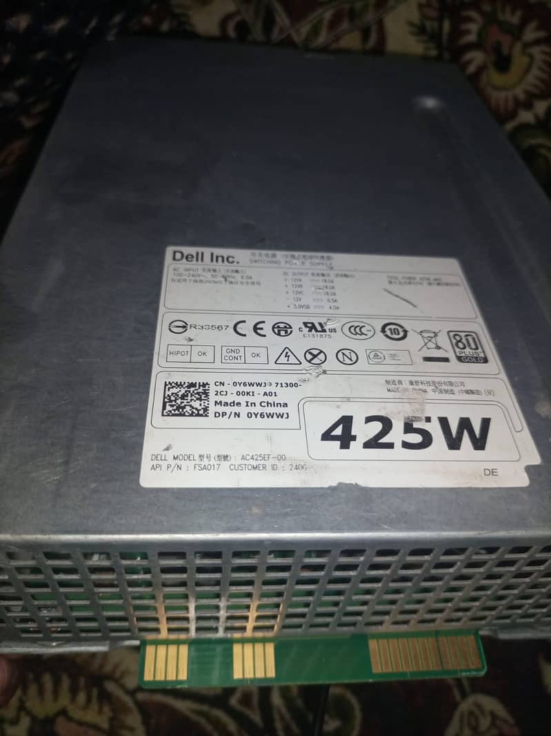 Dell t5600/t3610/t7600/t5820/t5810/t7910 Power supply 1300w/635W/685w 17