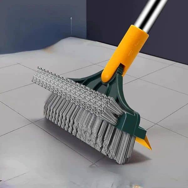 Bathroom Cleaning Brush with Wiper Upgraded 3 in 1 Tiles Cleaning Brus 0