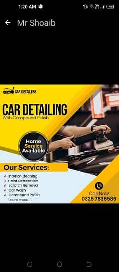 Car detailing/compoundpolish/general wash/home service/ceramic coating