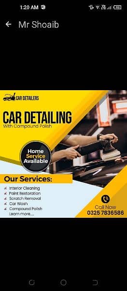 Car detailing/compoundpolish/general wash/home service/ceramic coating 0