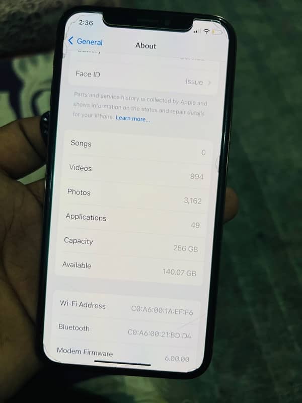 Iphone  xs PTA Approved 256gb 1