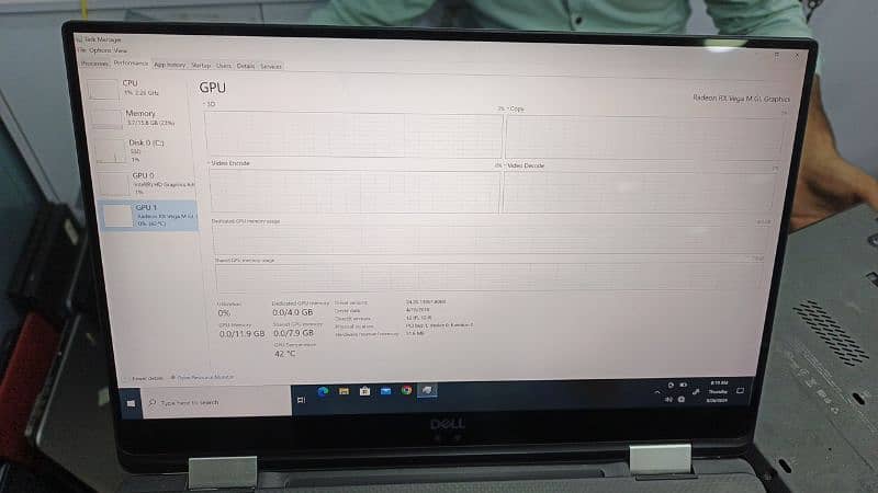 Dell XPS 15 9575 : Core i7 8th Gen : 16/256: 4GB Radeon :Touch 360°/4k 8