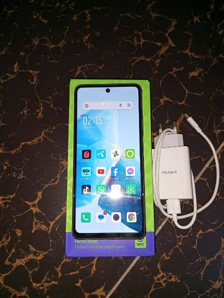 Infinix hot 30 8+8ram 128rom box and charger 10 by 10 1