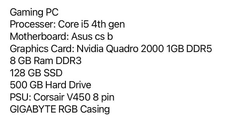 Pc core i5 4th generation 8gb ram not a single issue 6