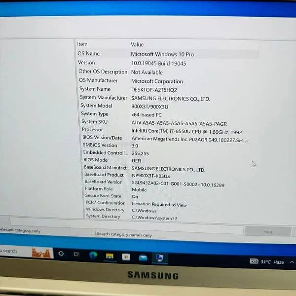 Samsung 9 900X3T i7 8th generation 10