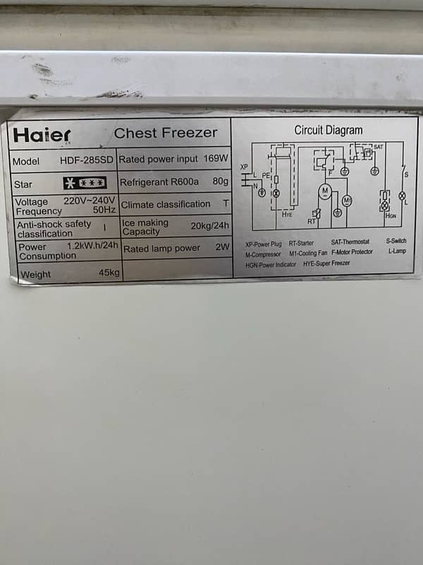 Haier  freezer 3