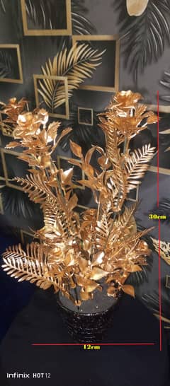 "Golden Artificial Flowers - Long Lasting, Luxury Home Decoration,