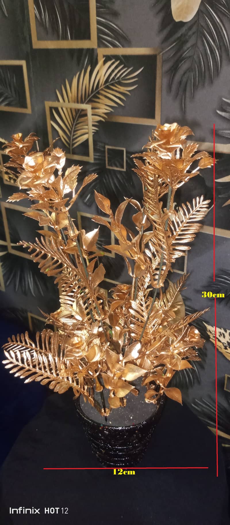 "Golden Artificial Flowers - Long Lasting, Luxury Home Decoration, 0