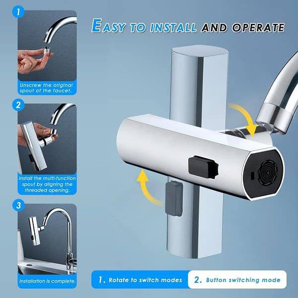 Multifunctional Kitchen Sink Waterfall 4 Modes 3