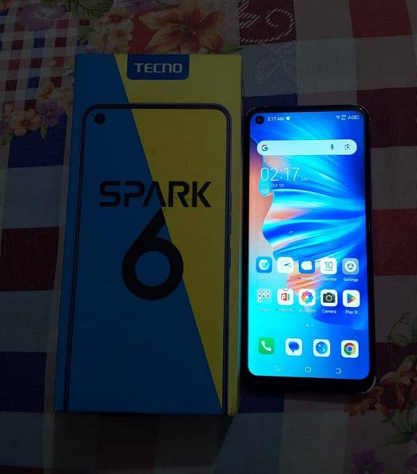 Tecno spark 6 4/64 all ok set with box for sale 0