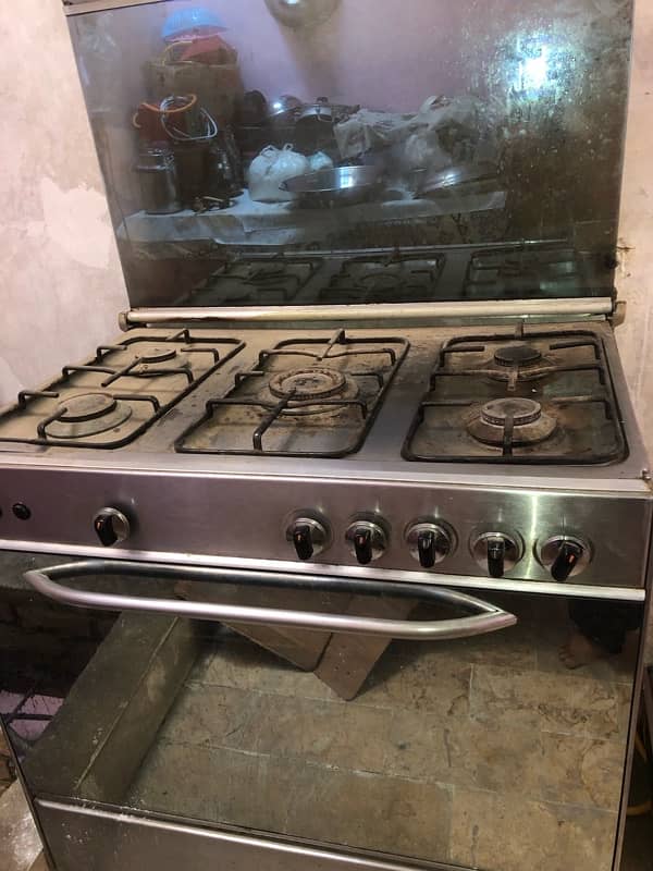 “Used Stainless Steel Gas Stove with Oven - 5 Burners” 3