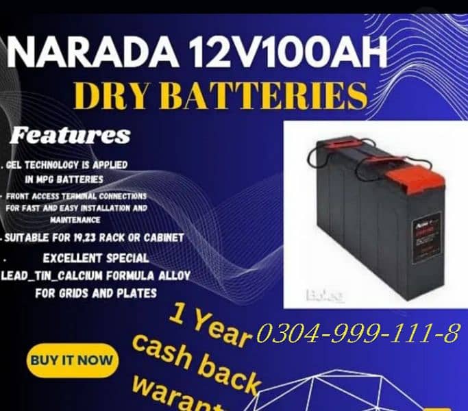 Narada 12v 100AH 0304-999-111-8 0