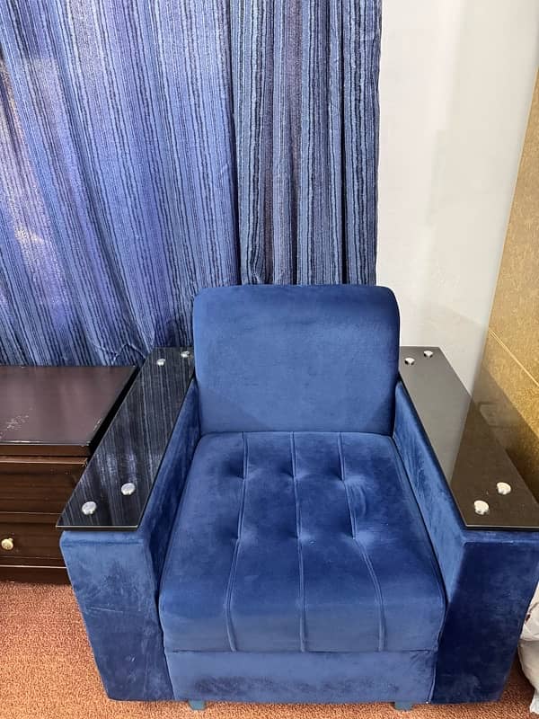 Blue 7 Seater Sofa Set 1