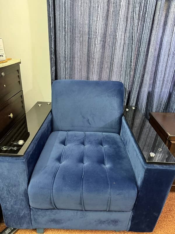 Blue 7 Seater Sofa Set 2