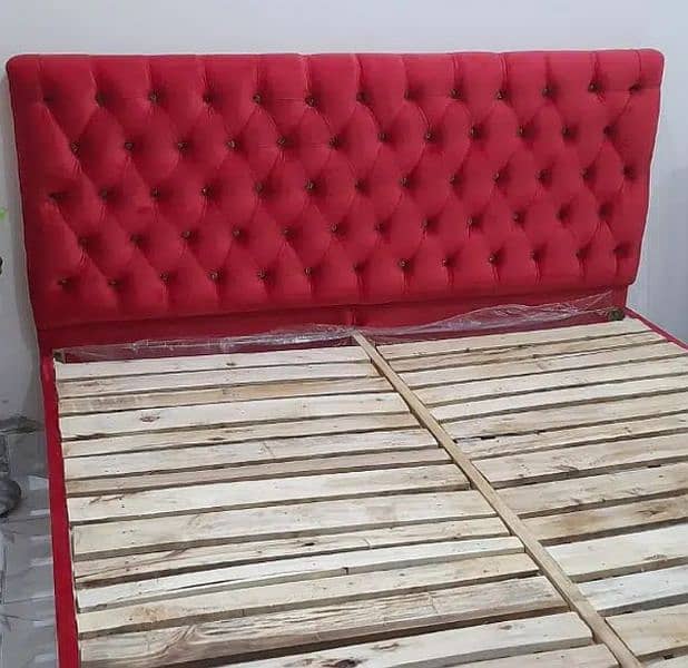 New Velvet Poshish Double size Bed 1