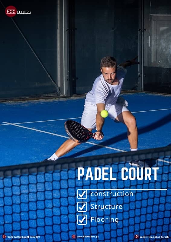 padel tennis, Structure and flooring, imported 3