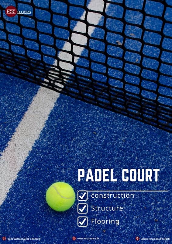 padel tennis, Structure and flooring, imported 4