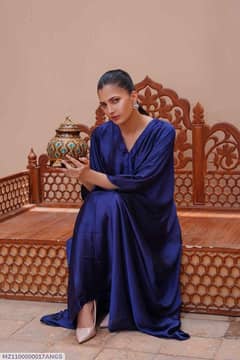 1 PC women's stitched kata silkplain kaftan