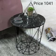 Coffee Table Metal Wire Removable Wood Top Storage Basket Side Round