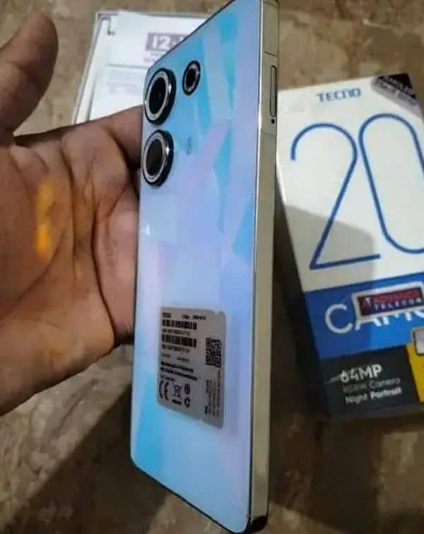 Tecno cammon 20 with full box 1day check gurantee all ok 1