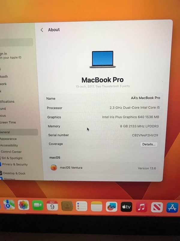 APPLE MACKBOOK PRO 2017 /256GB/13.3 inch/ EVERYTHING ORIGINAL For sale 4