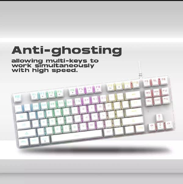 GameStop GS200 FPS Sniper RGB Mechanical Keyboard - White Color 1