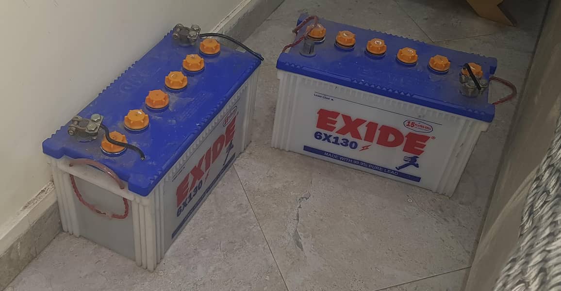 EXIDE 2 12V BATTERIES 0