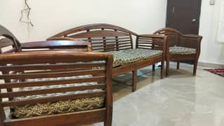 pure and solid wooden Chinese 5 seater sofa set in good condition