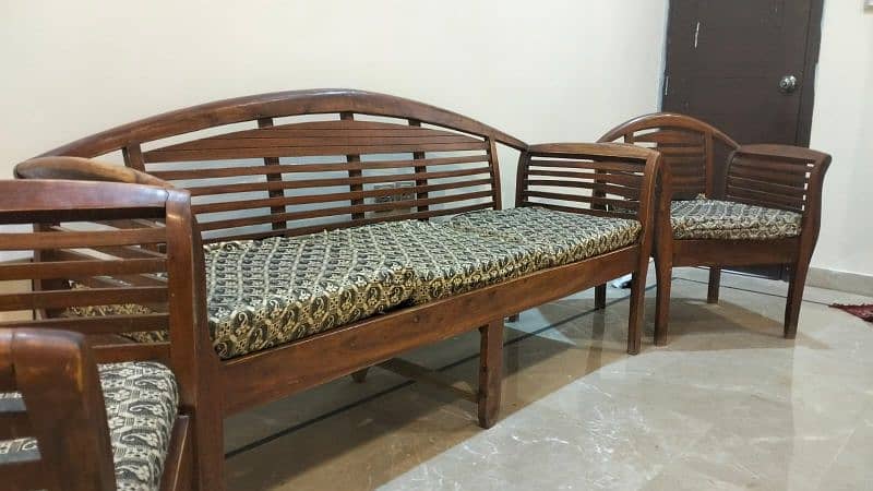 pure and solid wooden Chinese 5 seater sofa set in good condition 3