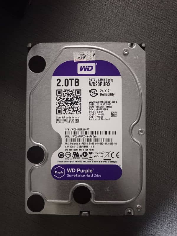 2TB WD hard drive sata for DVR 0