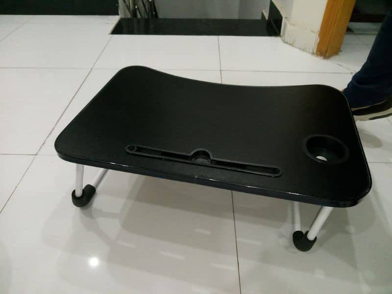 wooden black portable laptop table 2