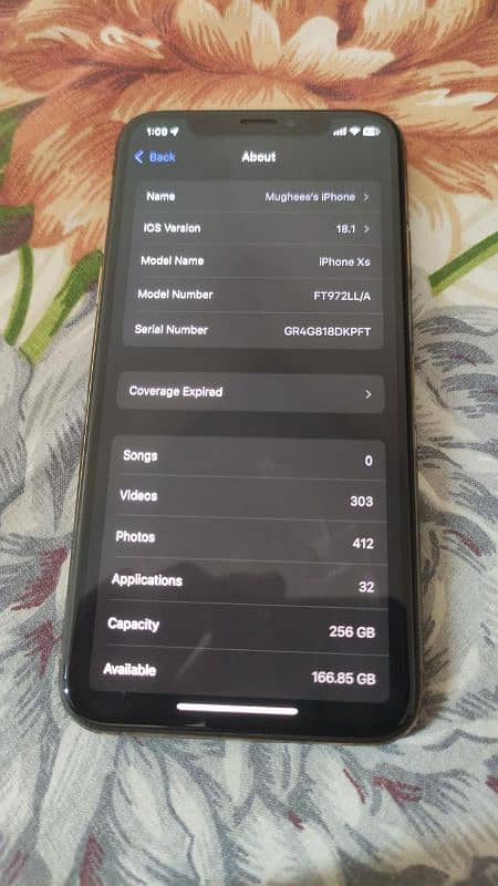 iPhone xs Max 256GB Gold 7