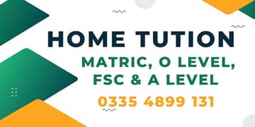 Home Tutor/ Home tuitions