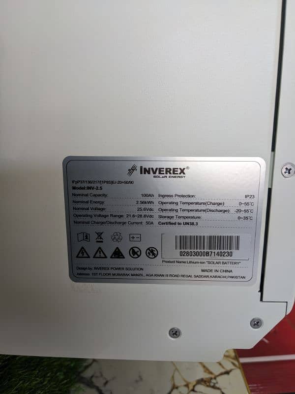 Inverex 24v 100ah lithium ion bettery 4