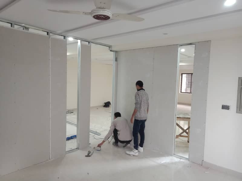 OFFICE PARTITION | GYPSUM BOARD & GLASS PARTITION | FALSE CEILING 5