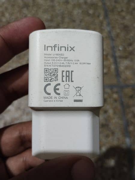 Infinix hot 12 18W box pulled fast adapter 2