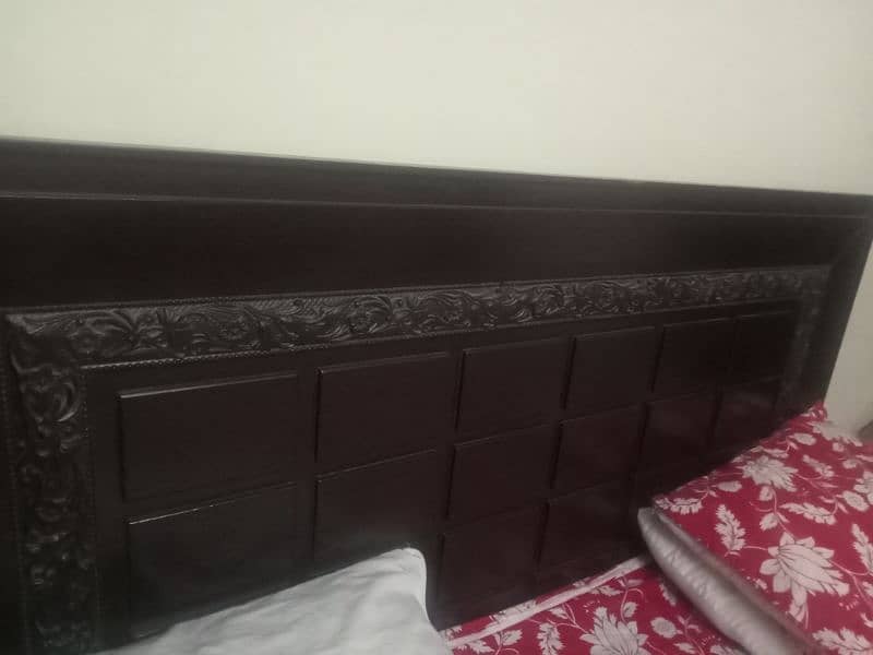 wooden bed set. . 1